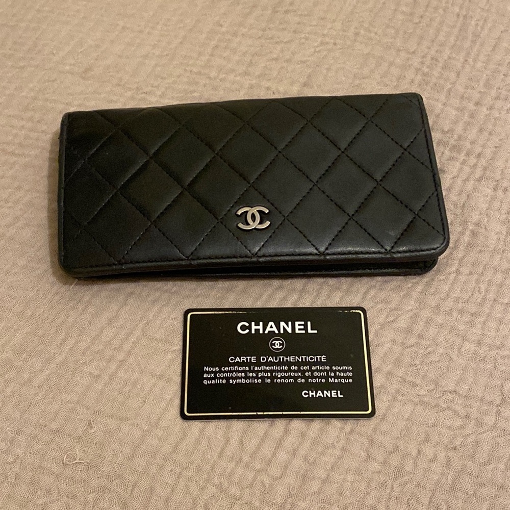 Chanel authentic black wallet.